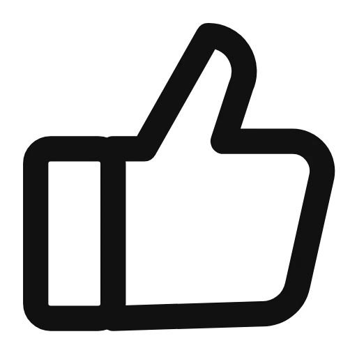 thumbs up outline