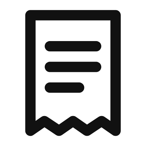 receipt outline