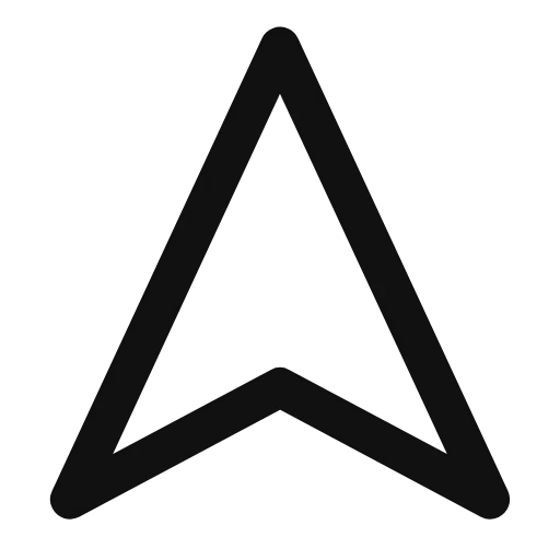 navigation arrow outline