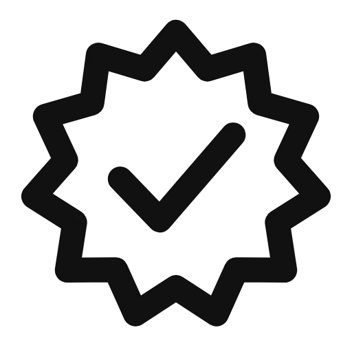 badge check outline